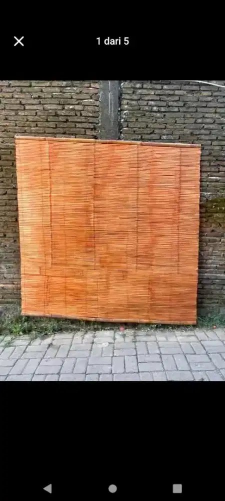 tirai bambu dan tirai kayu