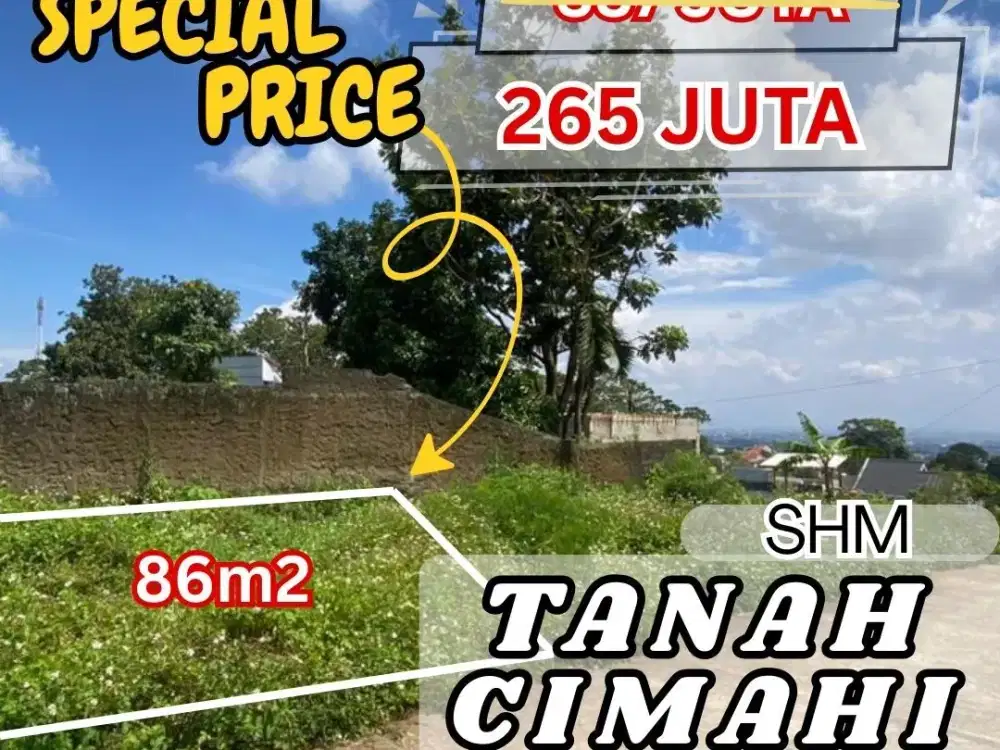 Spesial Price Kavling Tanah Cimahi Lokasi Asri