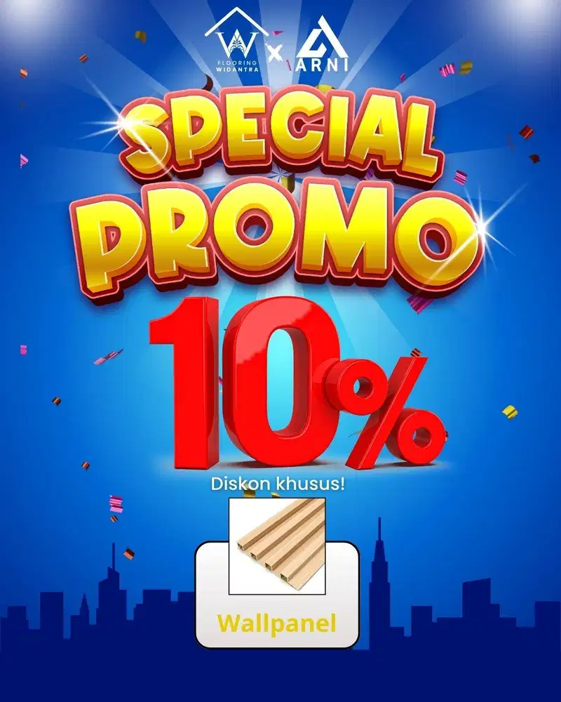 Diskon 10% Wpc Wall Panel Arni Dekorasi Dinding 3m | Ruang Tamu | Kama