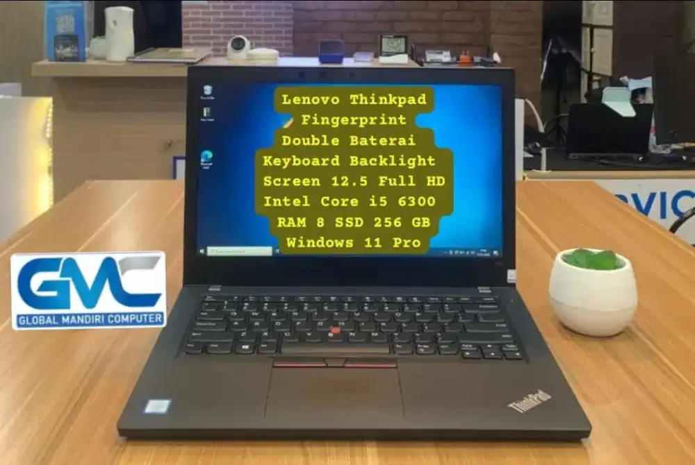 Lenovo Thinkpad X260 Double Baterai Fingerprint Core i5 6300 RAM 8/256