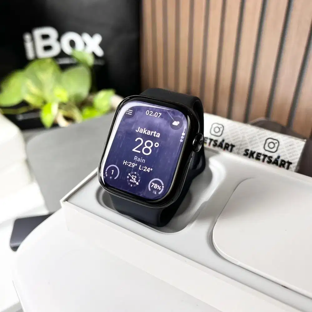 Apple Watch Series 10 42mm Jet Black iBox iwatch Battery Health 100%