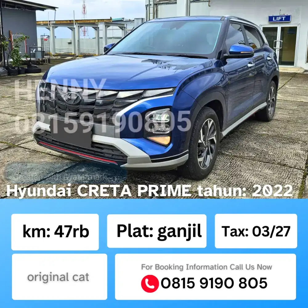 Hyundai Creta Prime 1.5 cvt matic tahun 2022