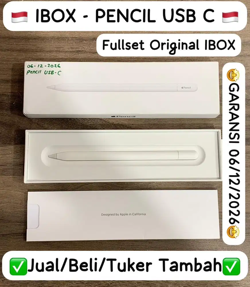 Apple Pencil USB C Resmi Ibox Masih Garansi panjang