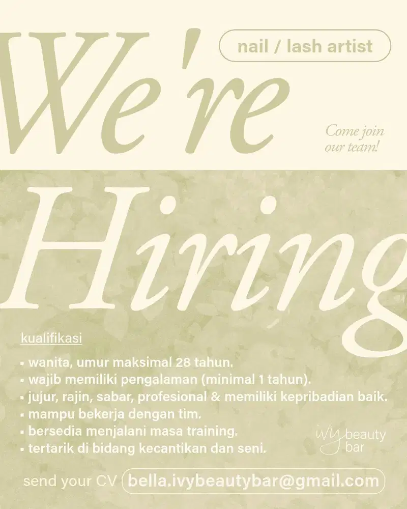 Nailist / Lash Therapist