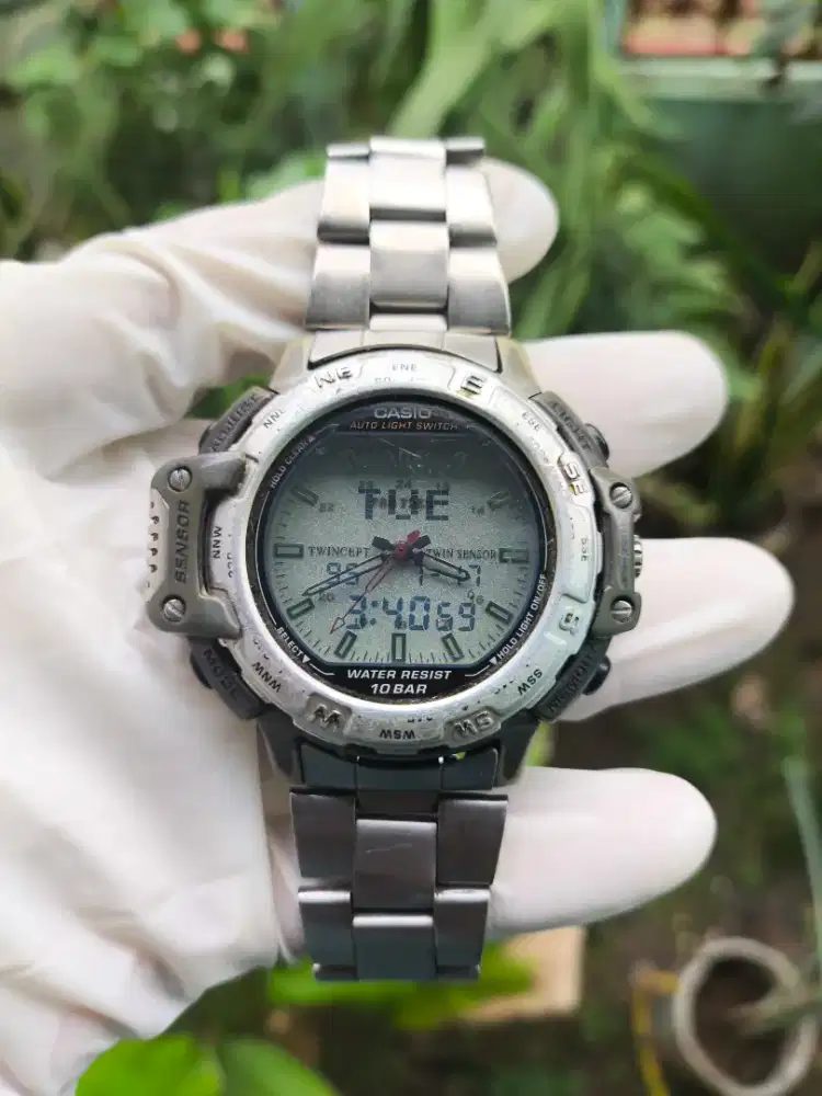 (Harga Net) Jam Tangan Casio ProTrek PRT-500 Titanium All Original