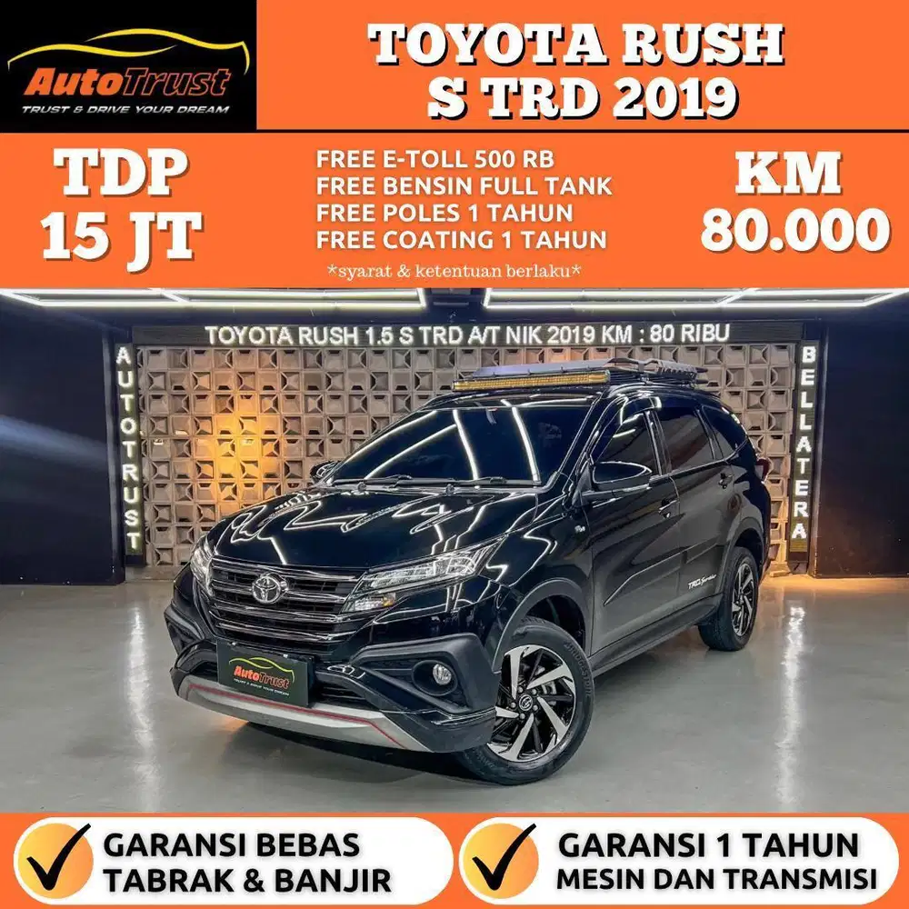 CASH 198 JUTA | TOYOTA RUSH TRD A/T 2019