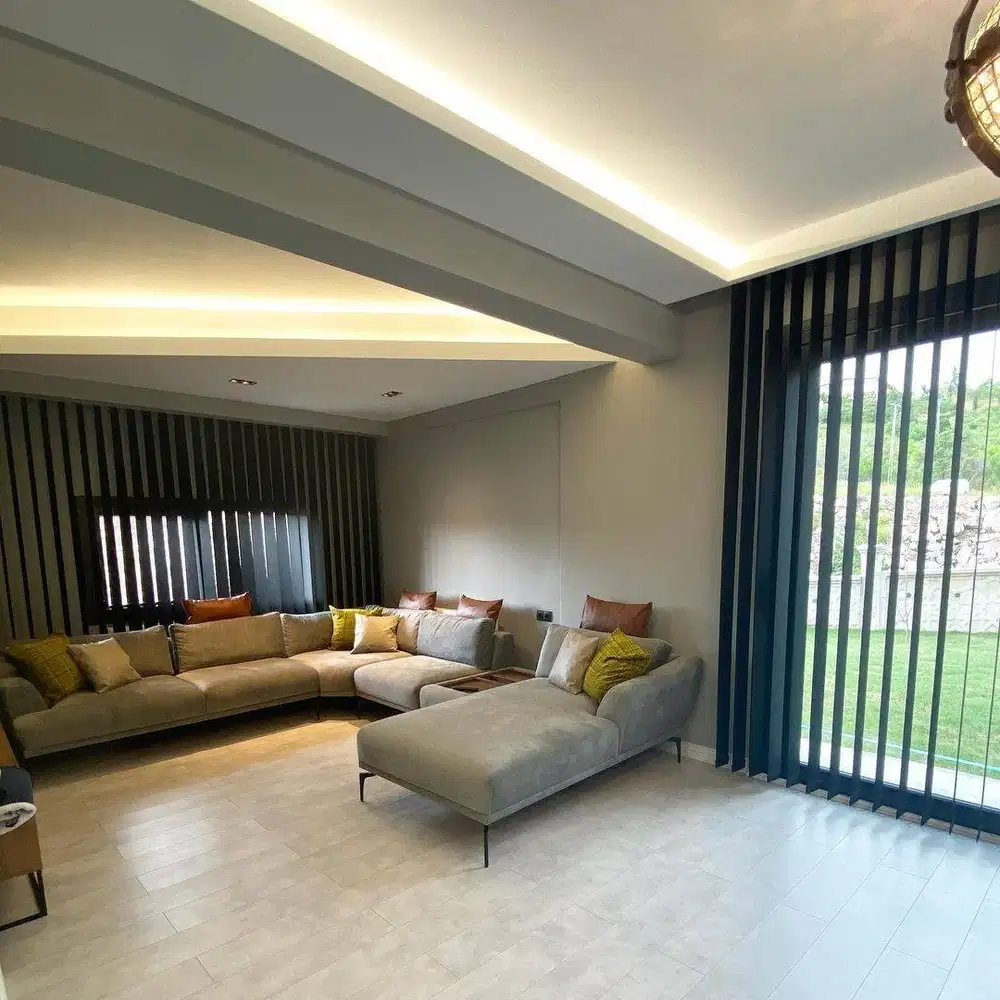 Gorden Wallpaper Vitrase Kaca Film Korden Roller Vertikal Blinds