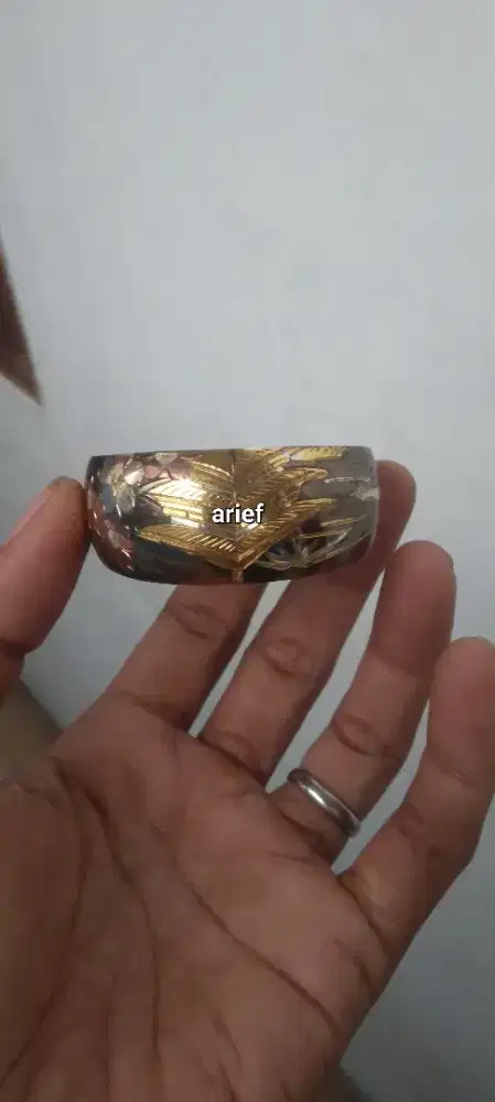 Gelang perak sterling motif vintage