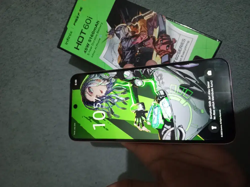 infinix hot 60i ram 6+6/128 pemakaian sebulan kurang