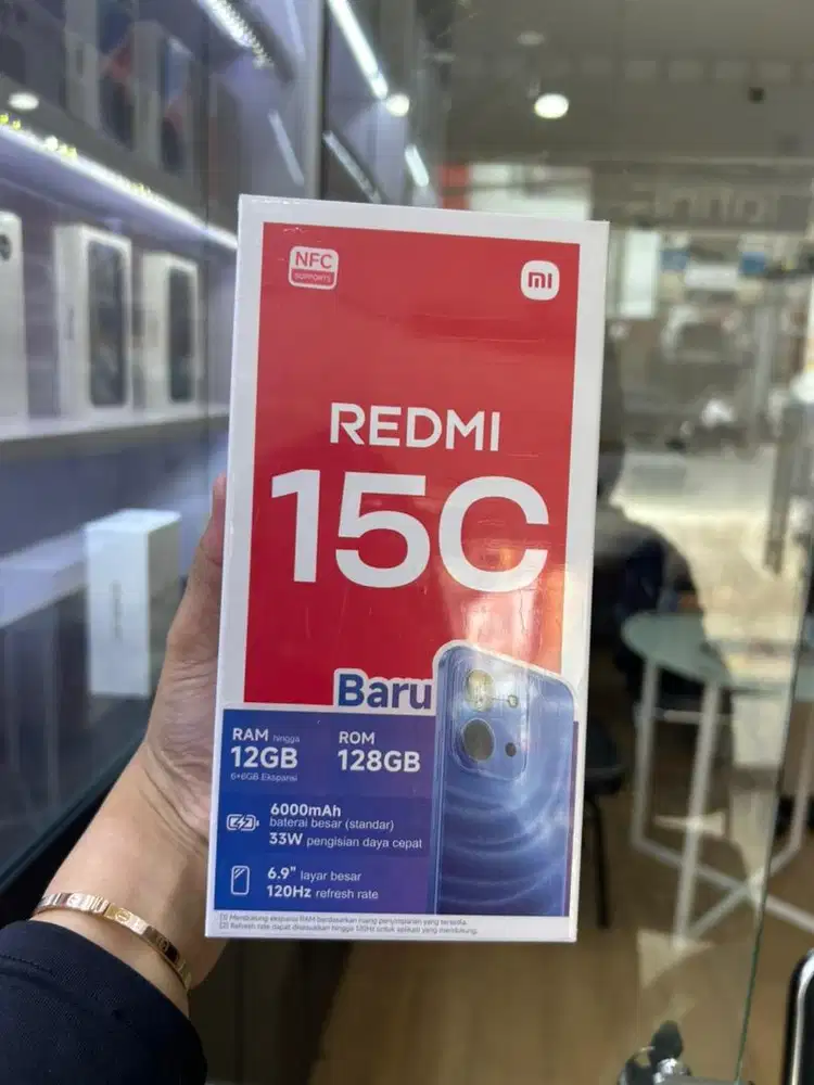 msi Redmi 15C Ram 6/128gb Baru garansi resmi nasional 15 bulan