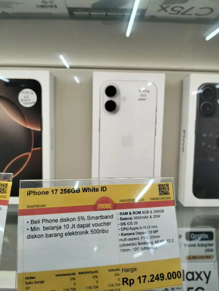 Credit iPhone 17 256GB cicilan bunga mulai 0% gratis hingga 2xcicilan