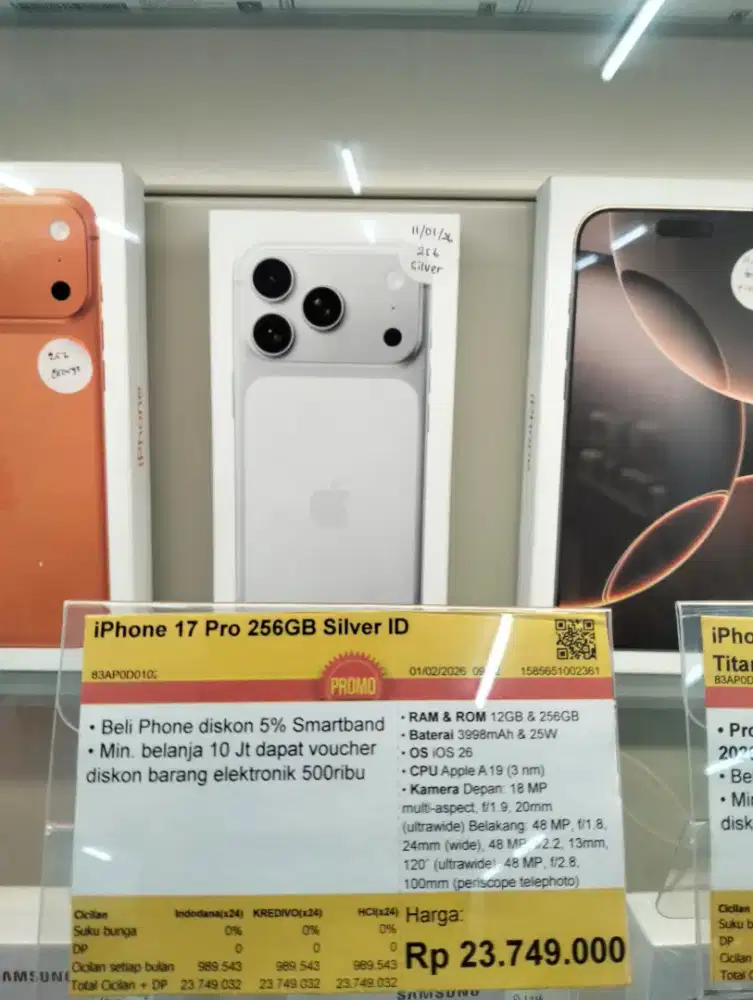 Credit iPhone 17 Pro 256GB cicilan bunga mulai 0%