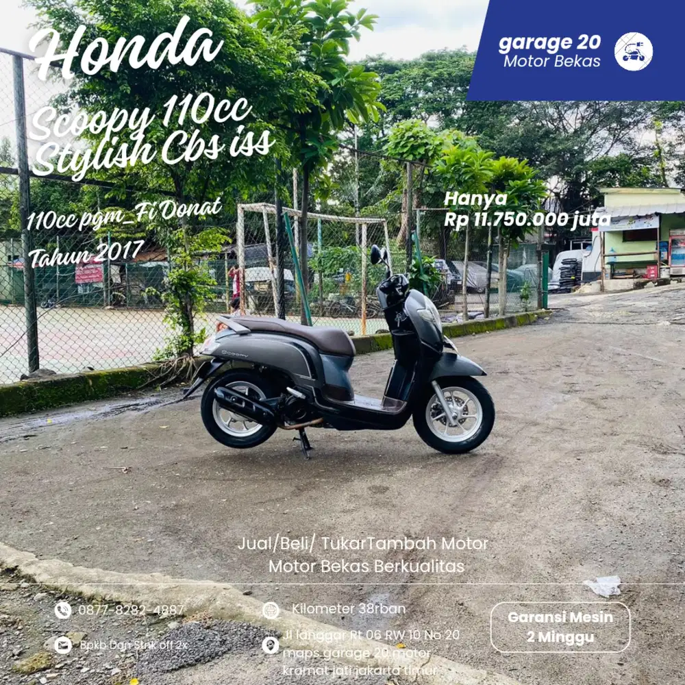 Honda Scoopy 110cc Cbs iss Pgm_Fi Stylish Tahun 2017 Pajak Off