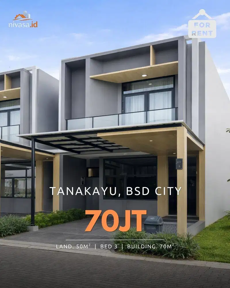 DISEWAKAN RUMAH BSD TANAKAYU