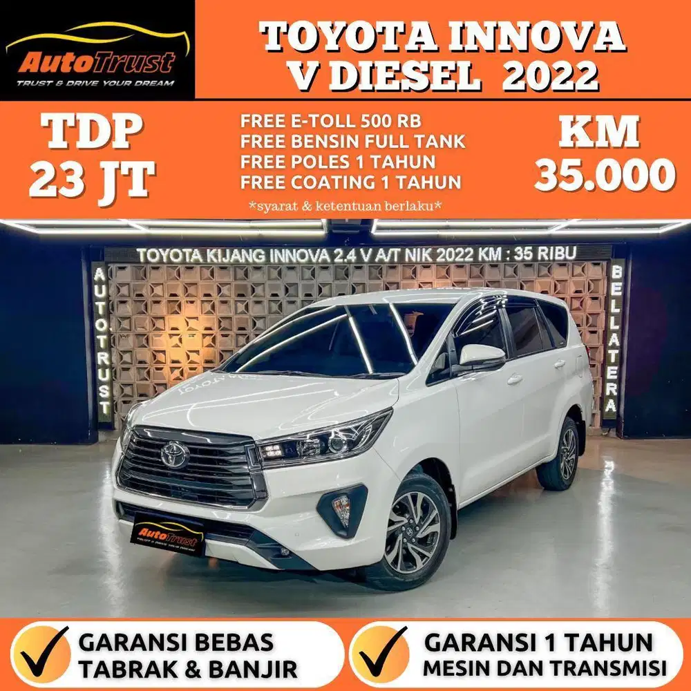 CASH 410 JUTA | TOYOTA INNOVA V DIESEL A/T 2022
