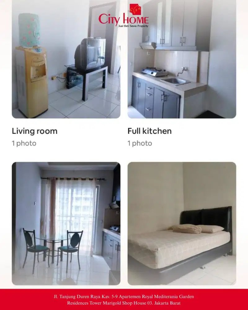 Disewakan Apartemen 2 Bedroom Luas 42m2, Jakarta Barat