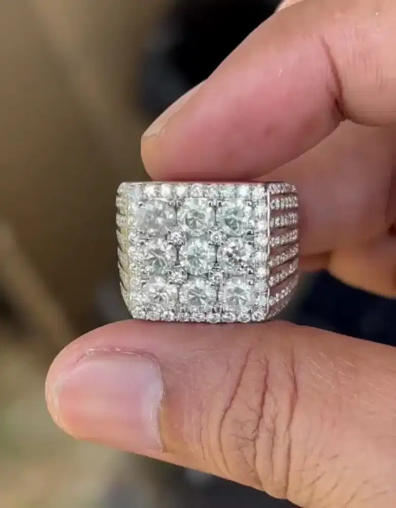 Cincin stempel ring emas berlian