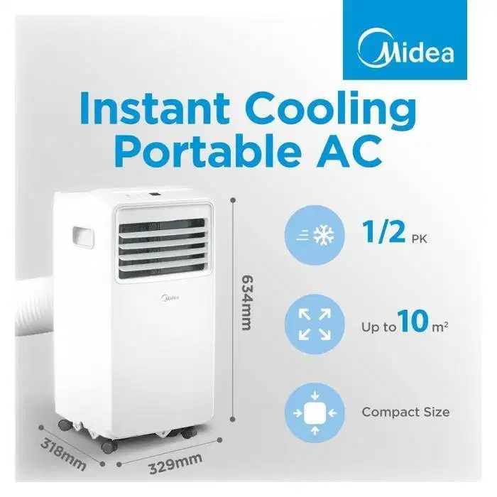 AC PORTABLE MIDEA MPHA05 CRN7 - 0,5 PK
