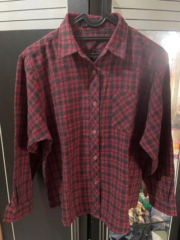 Kemeja Flannel pull&bear wanita