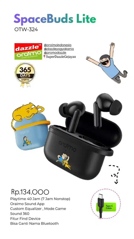 TWS Oraimo Spacebuds Lite OTW-324