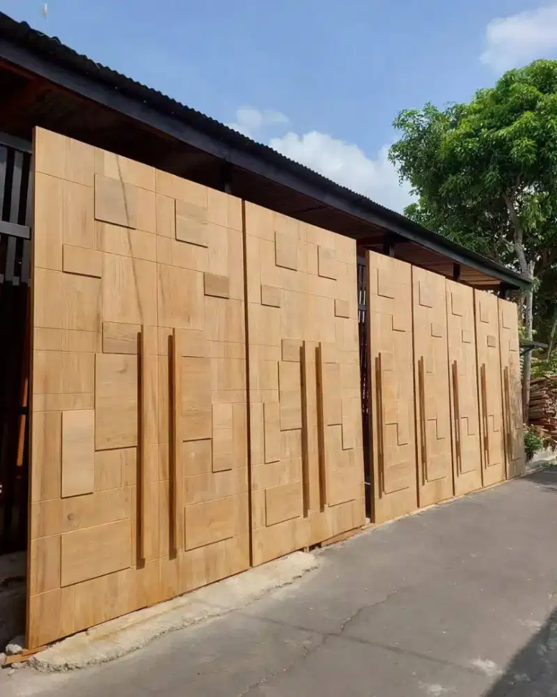 Pintu kayu jati desain terbaru