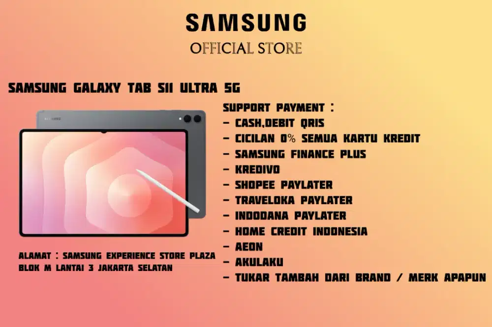PROMO Samsung Galaxy Tab S11 Ultra 5G Garansi 100% Resmi SEIN