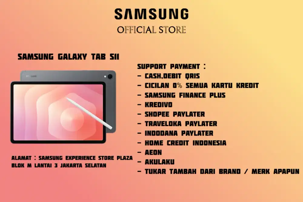 PROMO Samsung Galaxy Tab S11 Garansi 100% Resmi SEIN