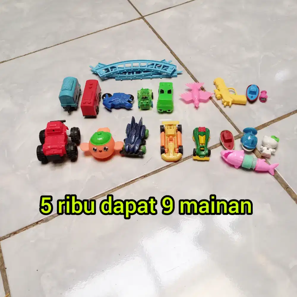 Cuma 5 rebu dapat 9 mainan anak-anak