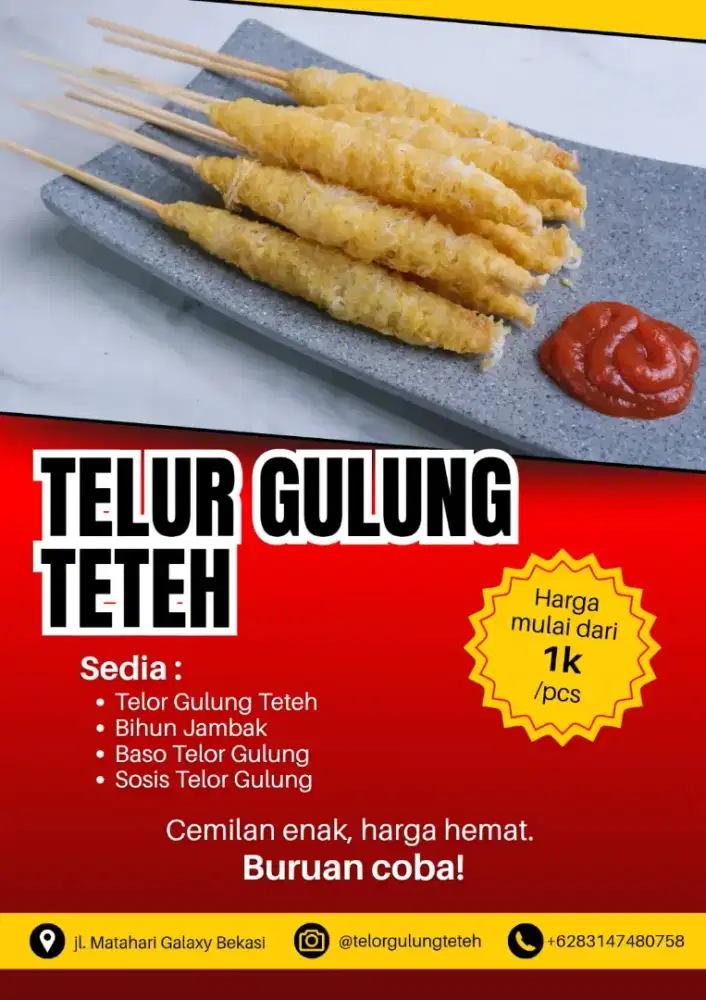 Jaga stand telor gulung