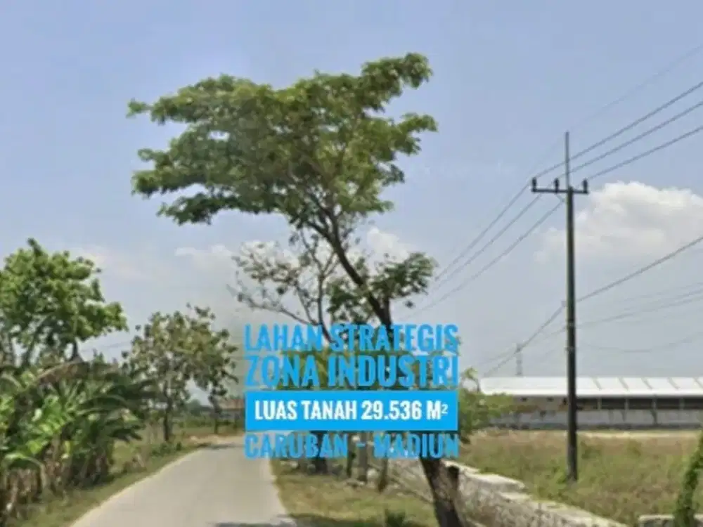 (H) Dijual Tanah KIP (Kawasan Peruntukan Industri) Caruban MADIUN, Lokasi Istimewa