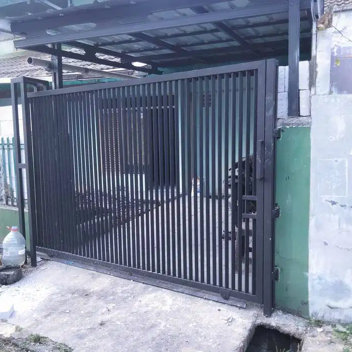 pagar rumah hollo galvanis minimalis dorong free pemasangan