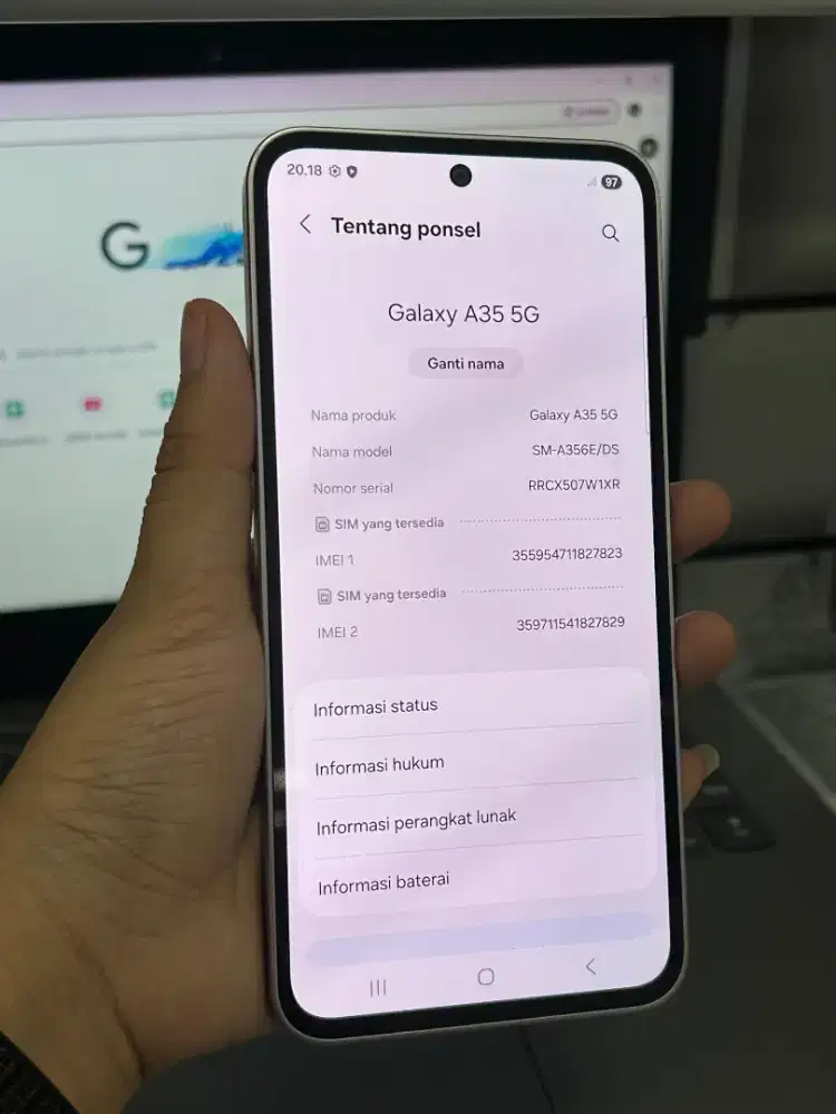 Samsung A35 Lavender 8/256 Unit only mulus no minus @