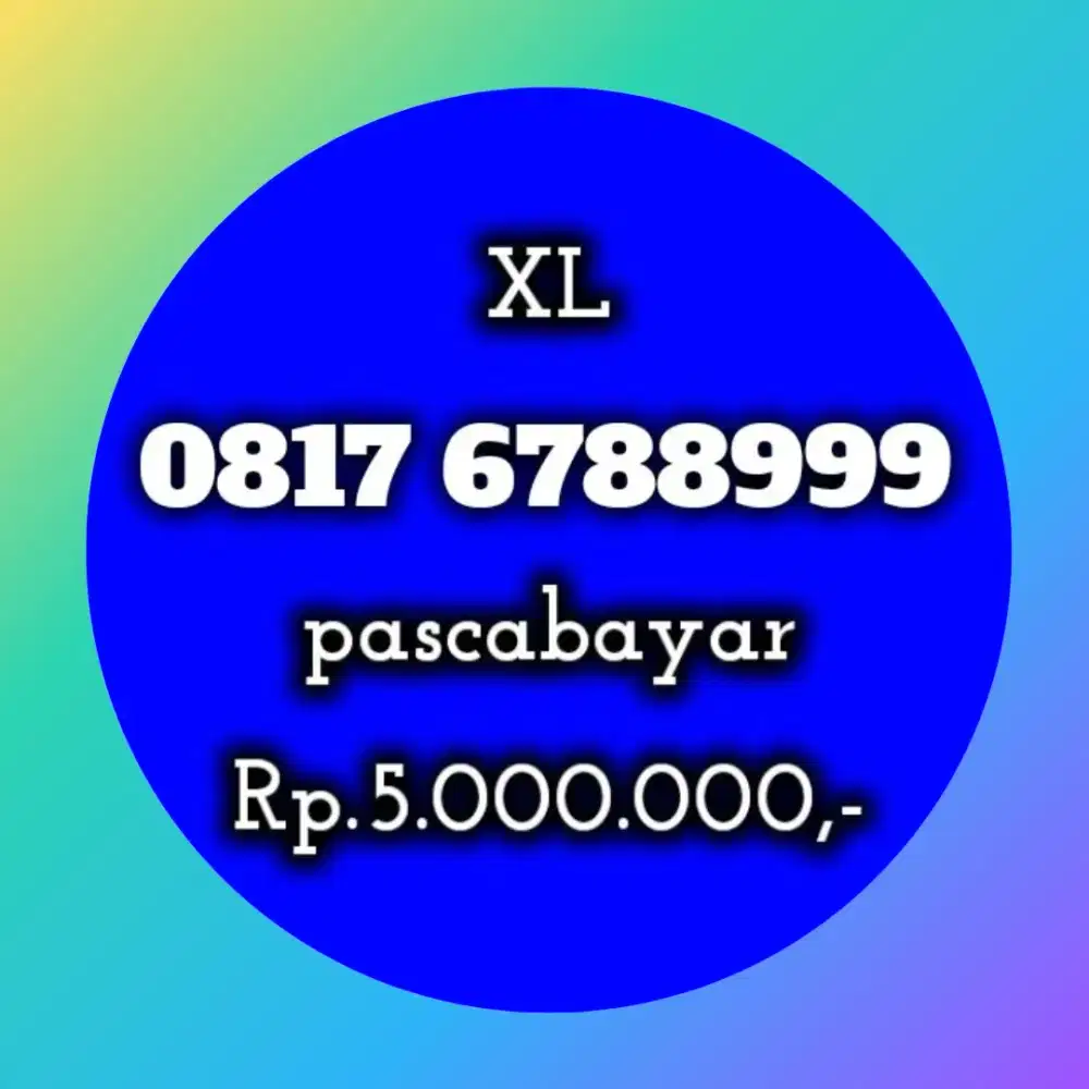 nomor cantik koleksi xl 6788999