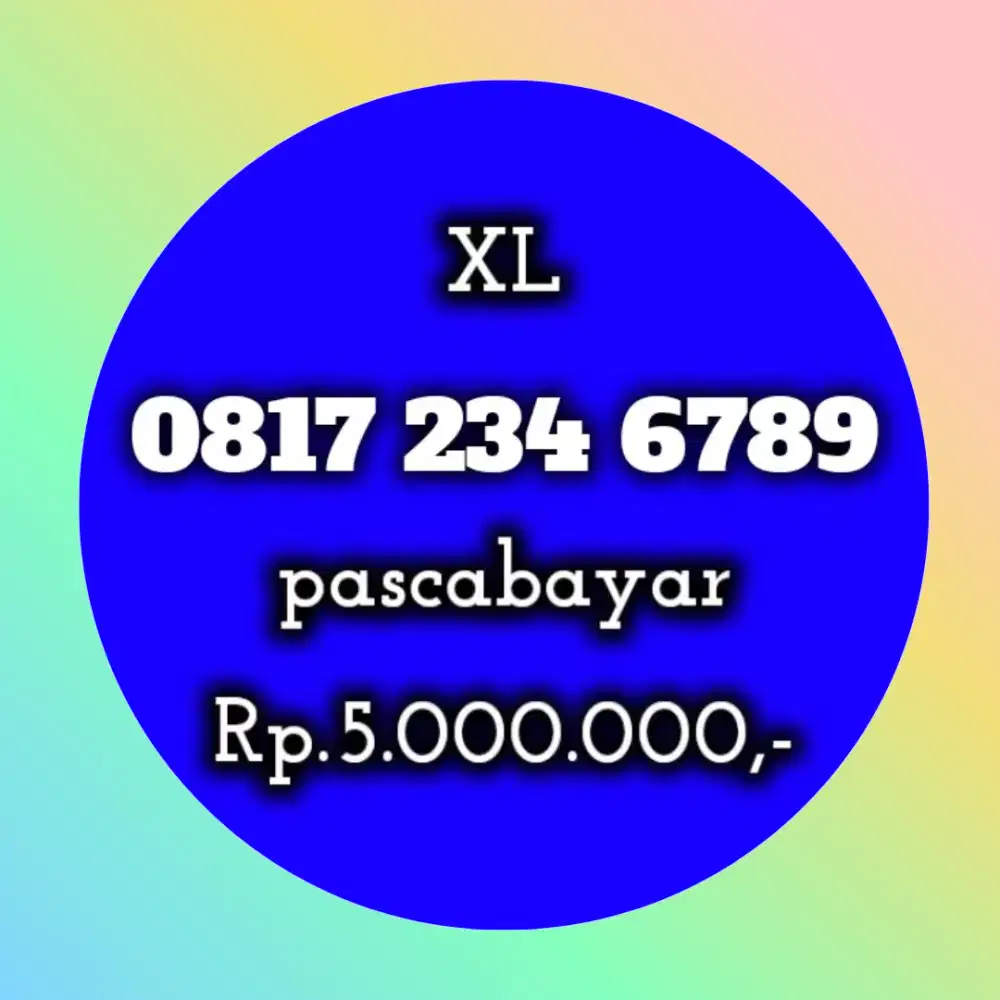 NOMOR CANTIK KOLEKSI XL 234 6789