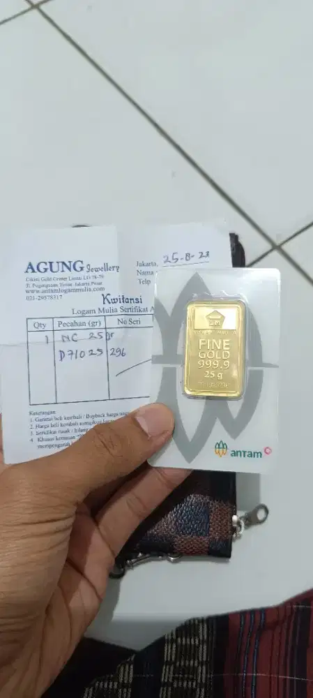 Antam 25gr RM Certieye