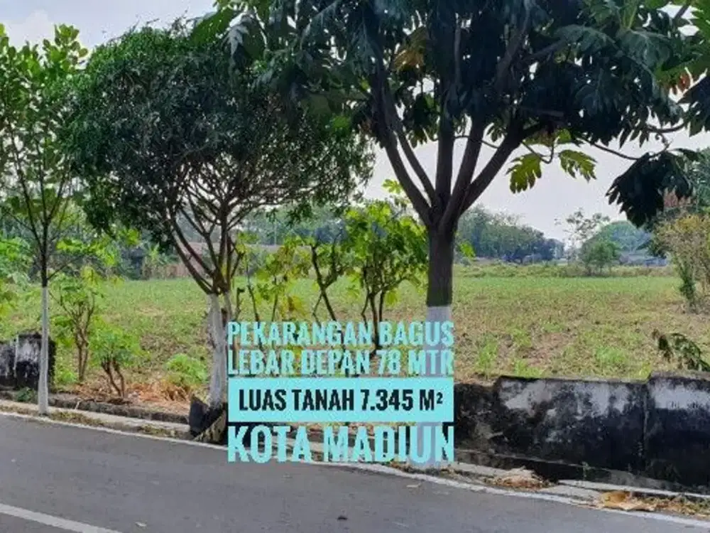 (Bb) Dijual Tanah Pekarangan, Dpn RS Griya Husada KOTA MADIUN, Lokasi Berkelas