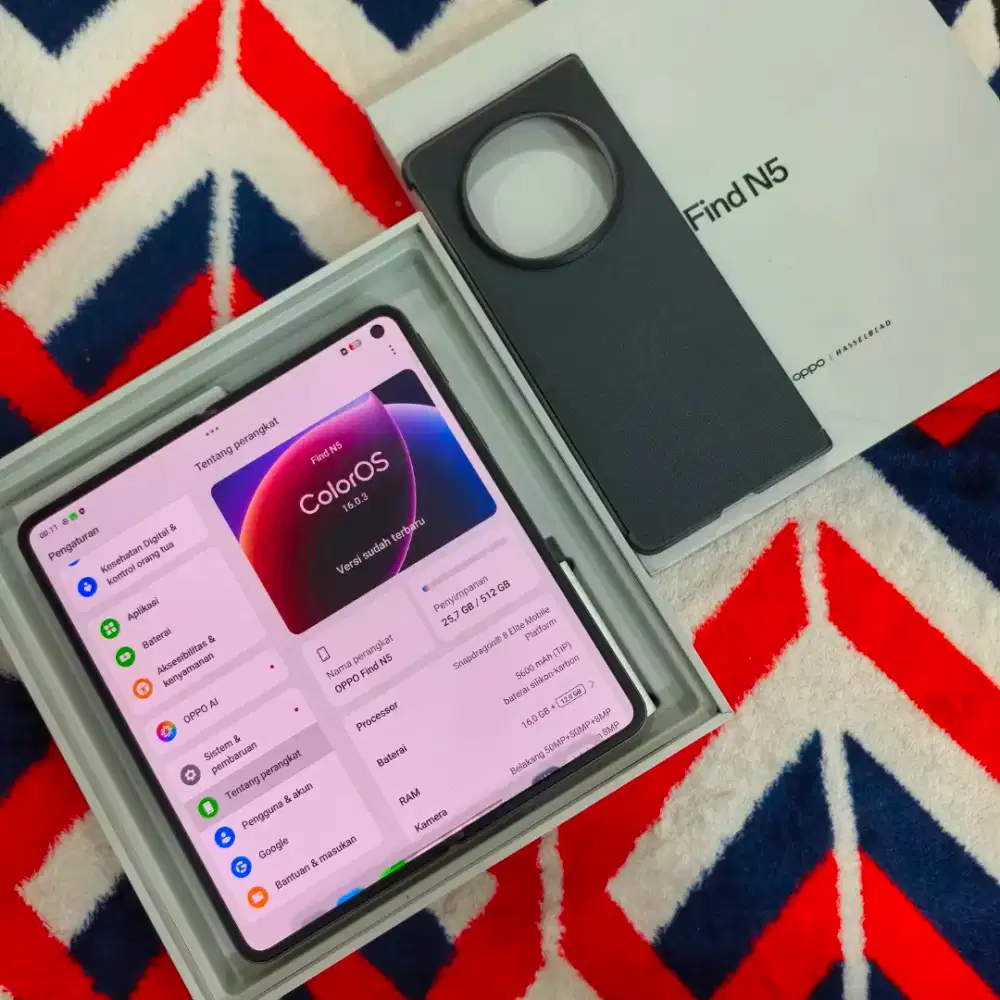 Oppo Find N5 Fold Ram 16/512 GB Second masih garansi