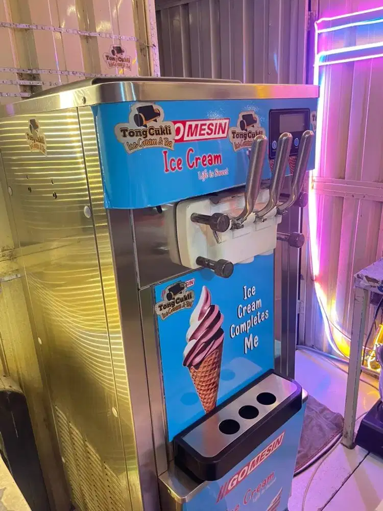 Mesin ice cream 3 tuas normal