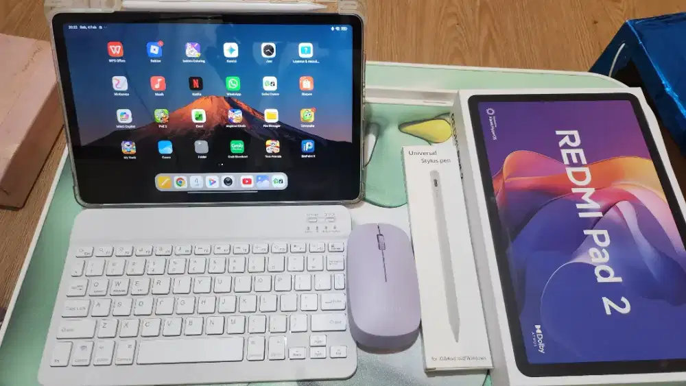 Redmi Pad 2 like new free keyboard pen dan mouse