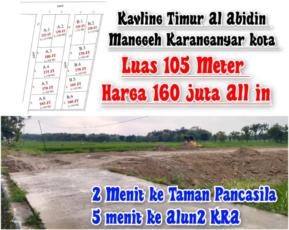 Tanah murah karanganyar kota