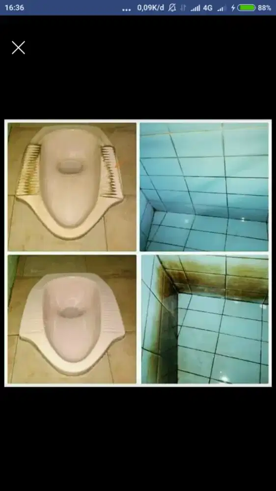 Kondisi kamar mandi kotor dan berkerak