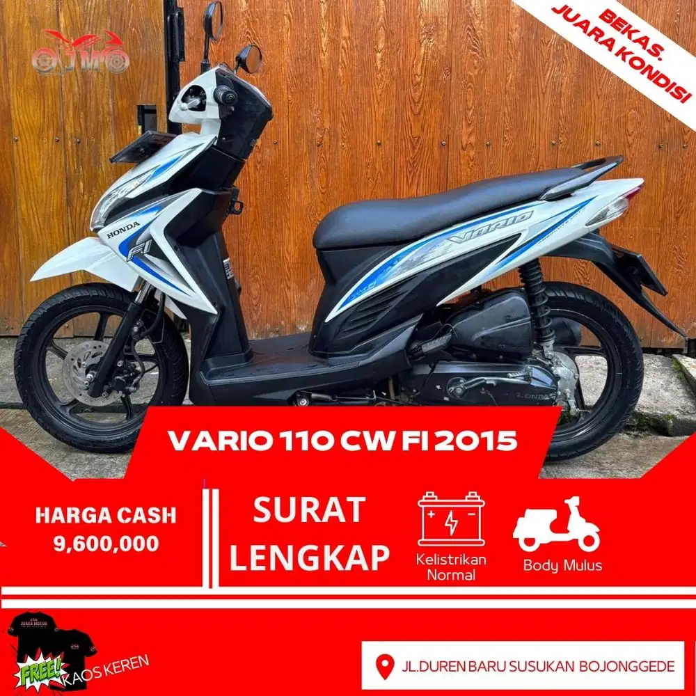 HONDA VARIO 110 CW FI 2015 NO KENDALA NO PR KONDISI PRIMA TINGGAL GASS