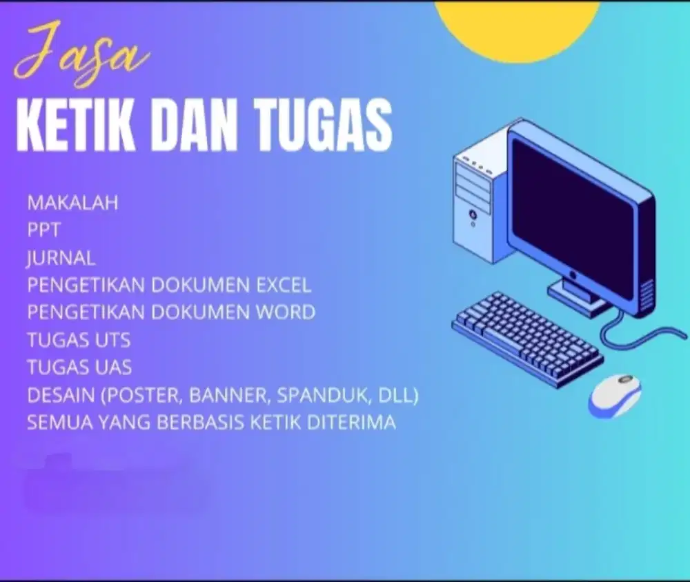 Open jasa ketik dan desain