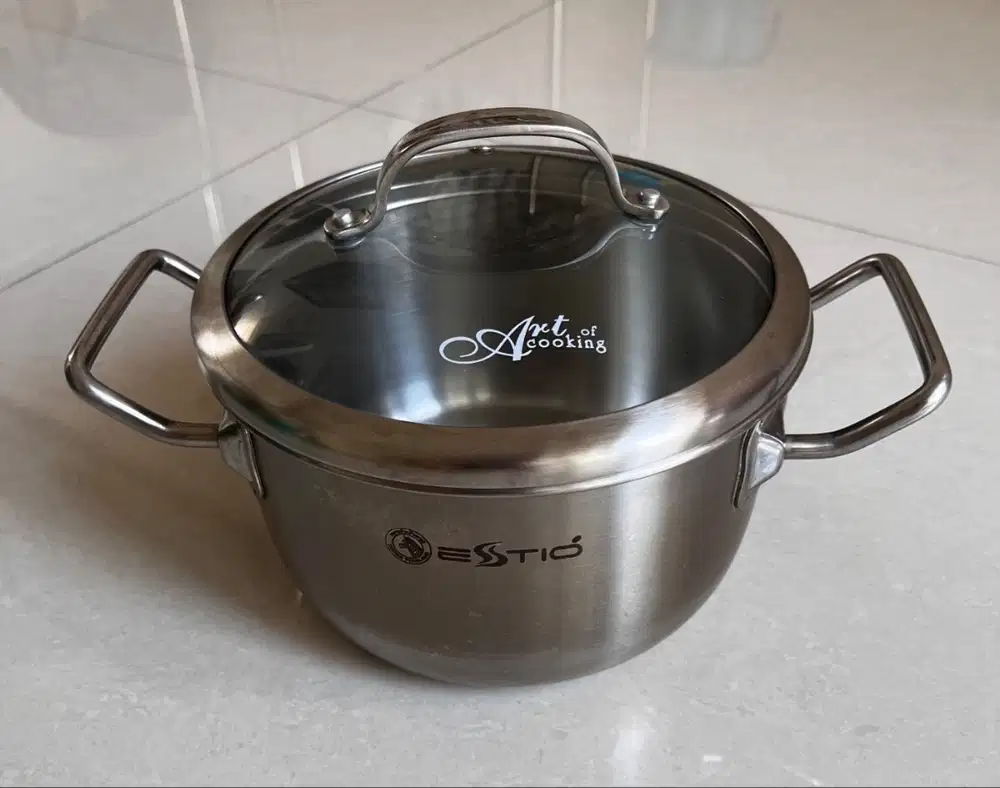 Zebra Sauce Pot 18 Cm W/Glass Lid Estio Pro (162241) / Panci Masak