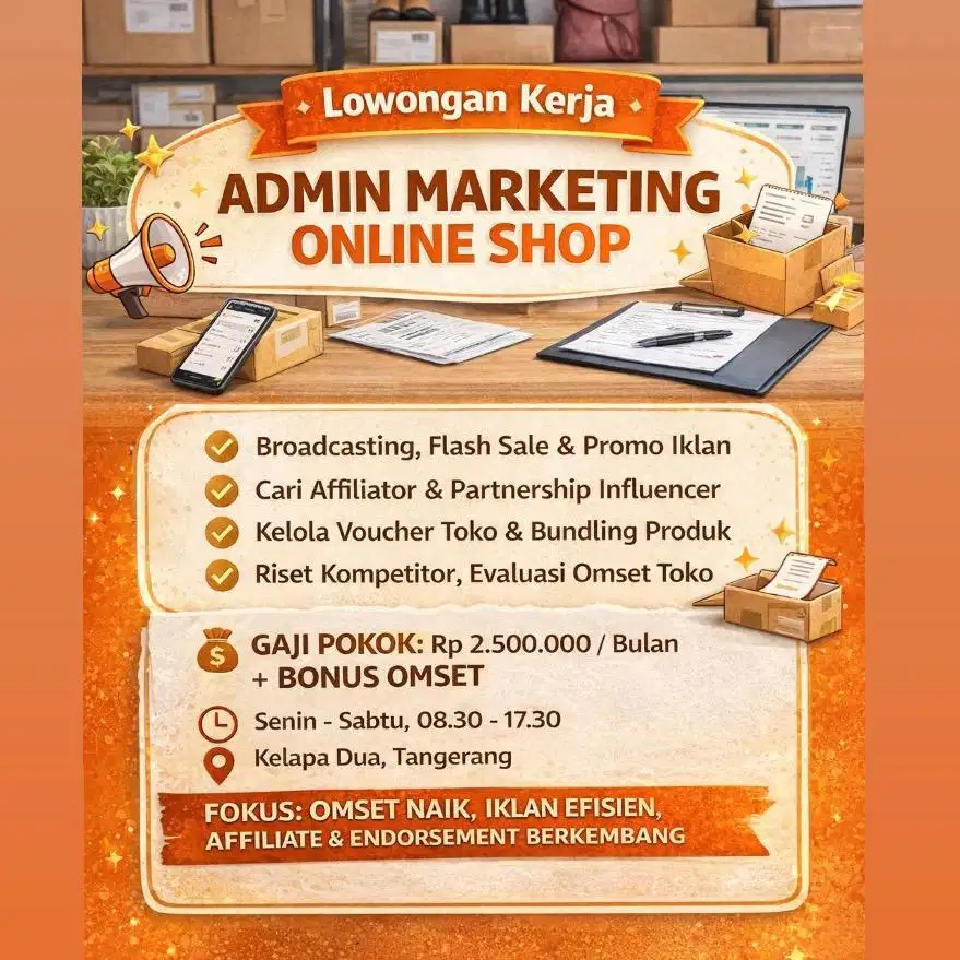 Admin Marketing Olshop