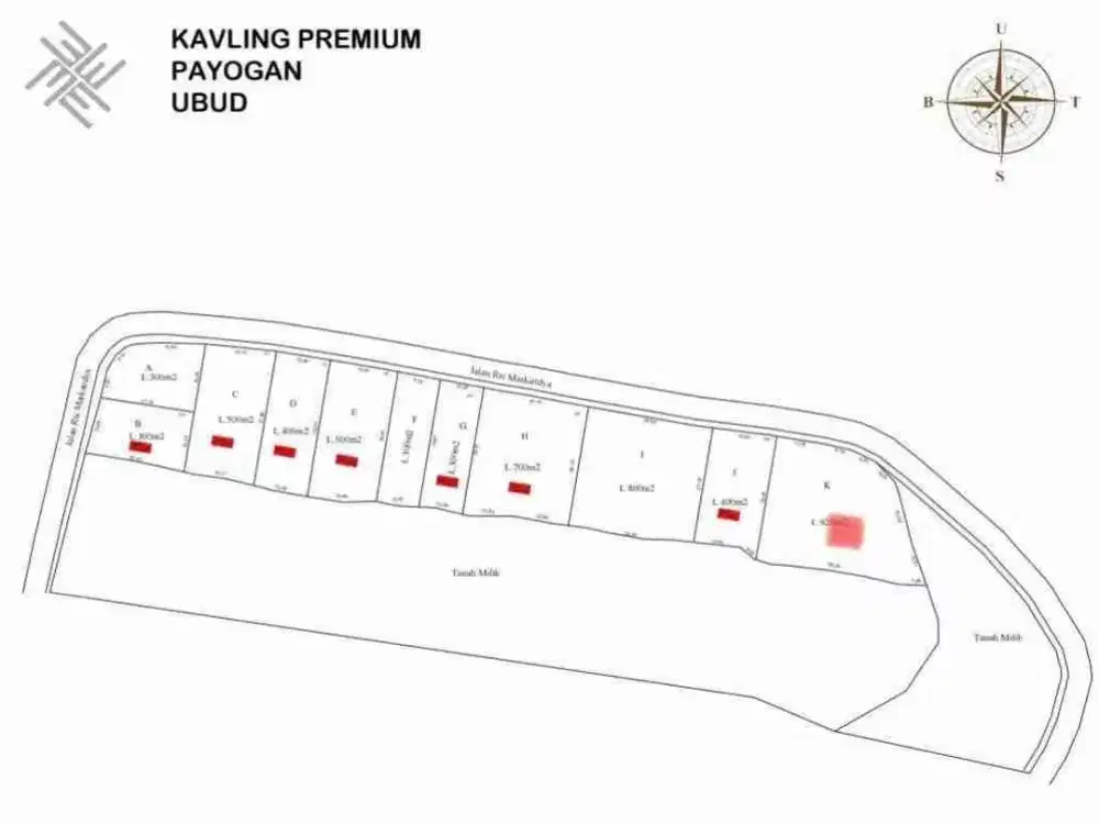 Lahan payogan ubud 3 are zona Kuning SHM ready lingkungan villa nyaman strategis - Thumbnail 6
