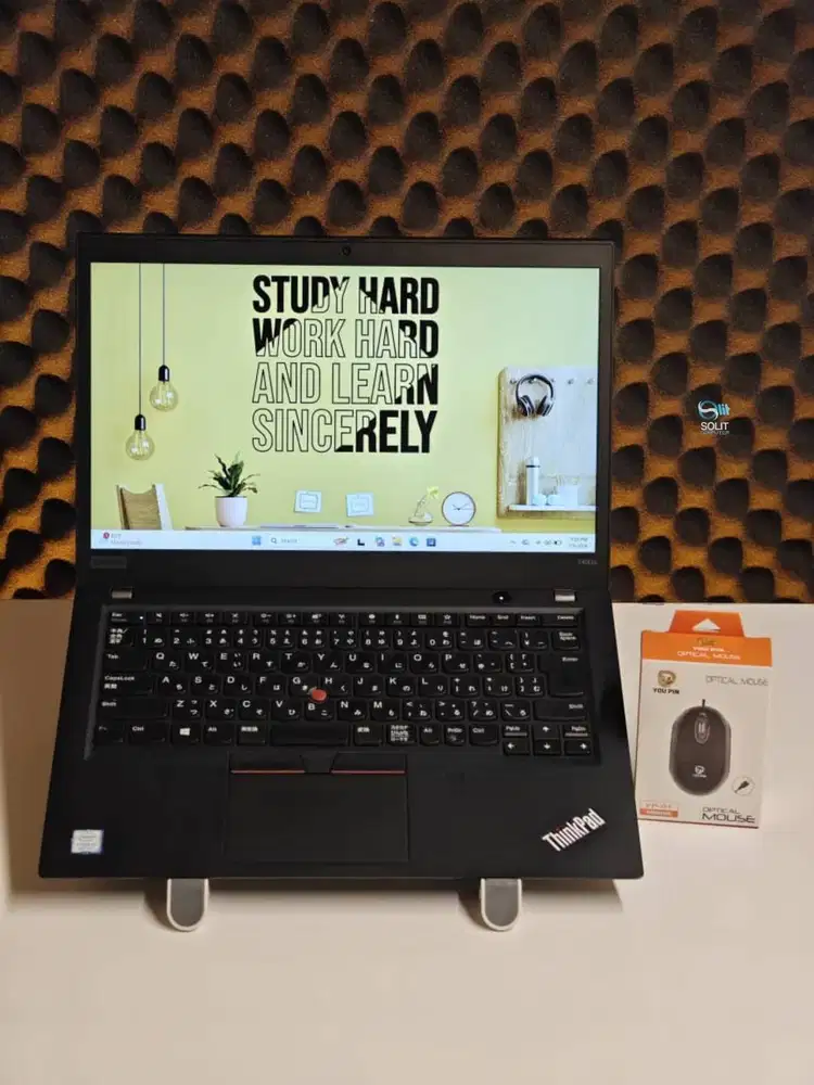 Lenovo ThinkPad T490s i5 Gen8 RAM 16GB Laptop Kantoran Bonus Mouse