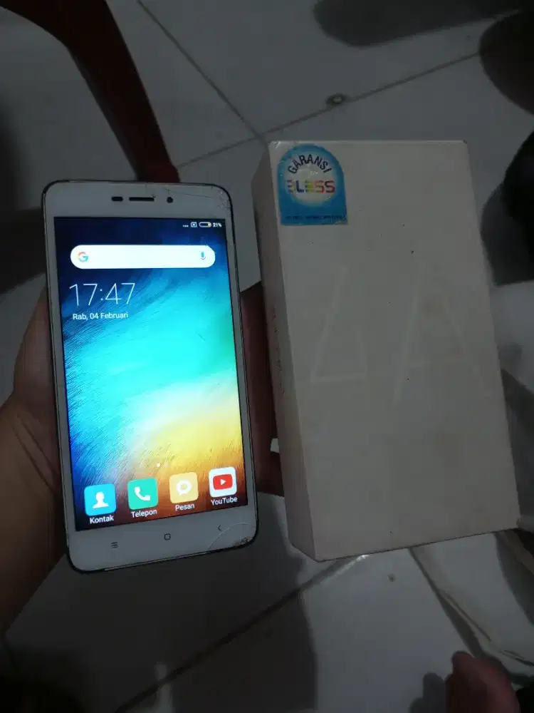 Xiaomi 4A Lengkap Ram 2/16 Tc retak aman