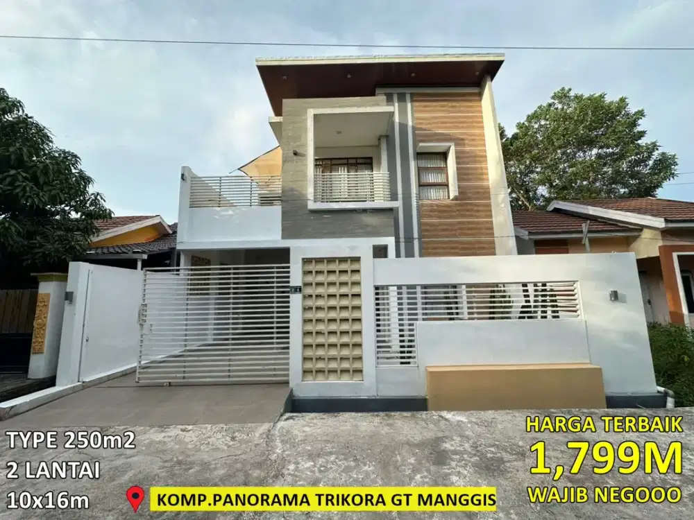 villa mewah type 250/160m2 2lt di panorama trikora banjarbaru