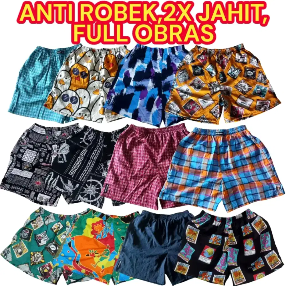 Celana Pendek Pria Wanita Dewasa fit to 45kg s/d 75kg